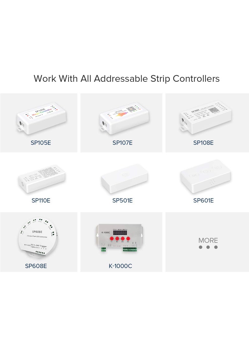 BTF-LIGHTING BTF-LIGHTING Addressable LED Strip TTL Signal Amplifier Super-Far-Distance 600FT Work for WS2812B WS2811 SK6812 WS2813 WS2815 SK9822 WS2801 etc Dream Color Light and Programmable LED Matrix IP67  - Image 3