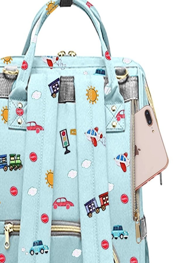 PACKNBUY Baby Diaper Bag for Mothers for Travel, Spacious Large Size Maternity Hospital Bag for Delivery Women with Multiple Pockets, Insulated Bottle Holders and Wide Opening (Blue) - Image 5