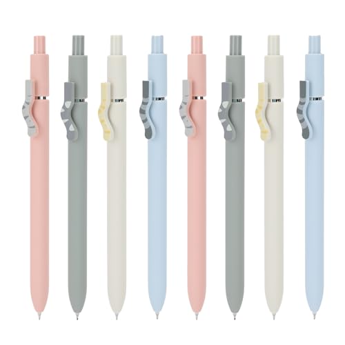 Ddaowanx Cute Cat Pens,8 Pcs 0.5mm Quick Dry Black Ink Gel Pens Fine Point Smooth Writing Pens,Cat Lover Gifts for Women Men - Image 1
