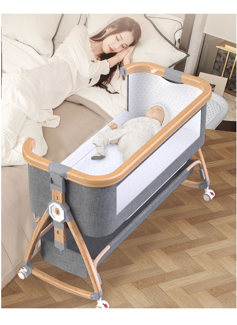 Arabest - Bedside Cot Newborn Bassinet Mobile Portable Children's Sleeper Cot Folding Crib - Image 1