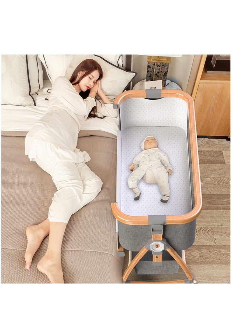 Arabest - Bedside Cot Newborn Bassinet Mobile Portable Children's Sleeper Cot Folding Crib - Image 1