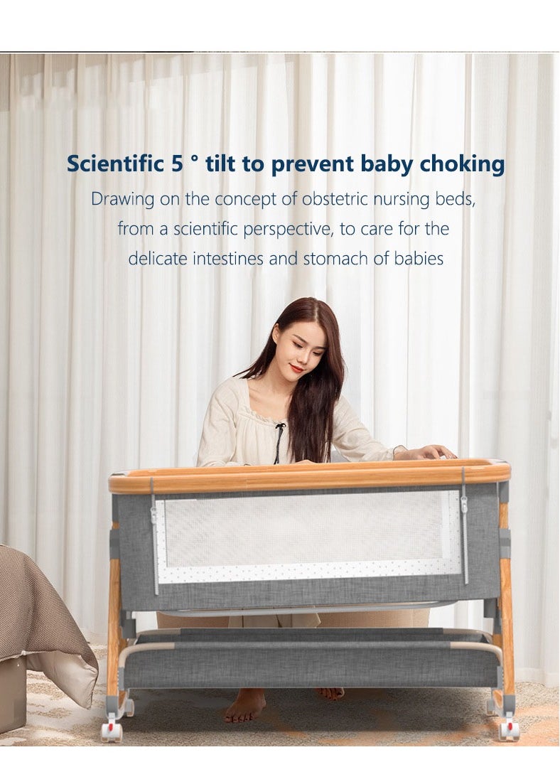 Arabest - Bedside Cot Newborn Bassinet Mobile Portable Children's Sleeper Cot Folding Crib - Image 1