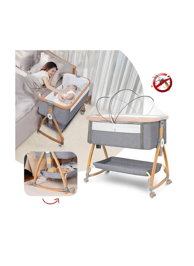 Arabest - Bedside Cot Newborn Bassinet Mobile Portable Children's Sleeper Cot Folding Crib - Image 1