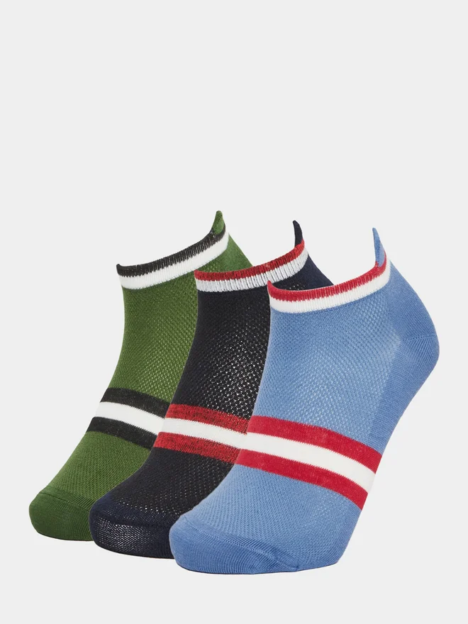 Styli Pack of 3 - Striped Detail Ankle Socks