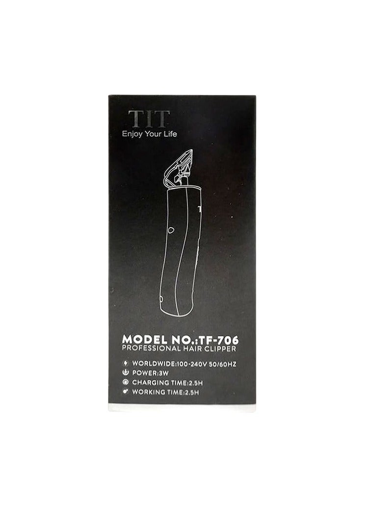 TIT TF-706  Premium Quality Trimmer Professional Rechargeable Cord and Cordless Hair Clipper