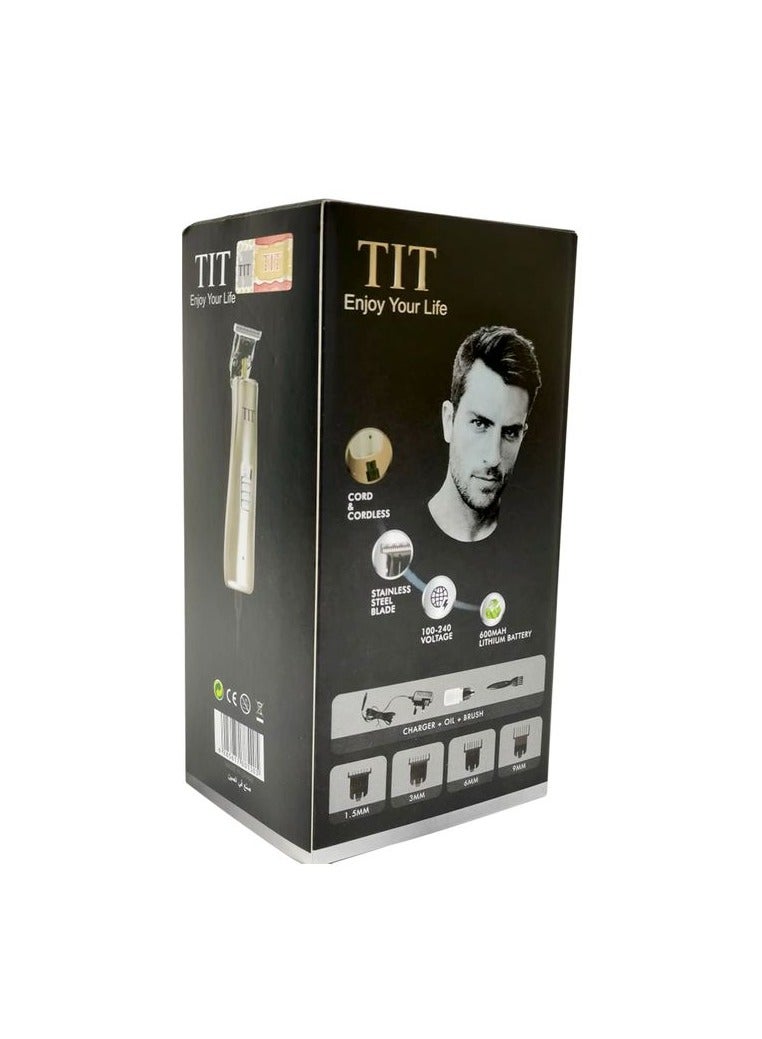 TIT TF-706  Premium Quality Trimmer Professional Rechargeable Cord and Cordless Hair Clipper