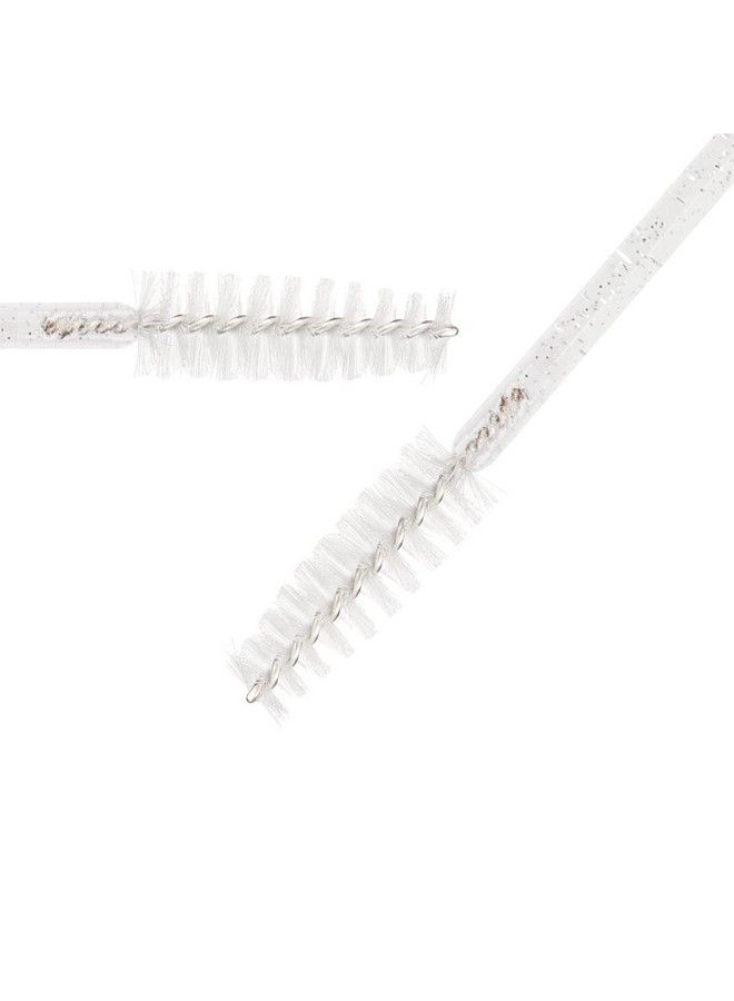 Mekupeu 300 Pcs Crystal Eyelash Mascara Wands Disposable Lash Brushes For Extensions Makeup Brush Applicators Tool Kit All White - Image 5
