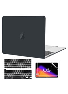 Generic MacBook Pro 13 inch Case A2338 M1/M2 A2251 A2289 A2159 A1989 A1706 MacBook Pro Case 2022-2016 Release with Touch Bar Laptop Plastic Hard Shell Case 2 Keyboard Covers Screen Protector Black  - Image 4