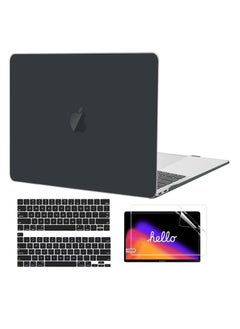 Generic MacBook Pro 13 inch Case A2338 M1/M2 A2251 A2289 A2159 A1989 A1706 MacBook Pro Case 2022-2016 Release with Touch Bar Laptop Plastic Hard Shell Case 2 Keyboard Covers Screen Protector Black  - Image 1