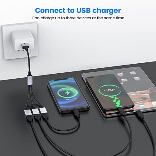 MOGOOD USB Splitter Cable, 3 in 1 USB A Male to 3 Female Y-Cable – Braided, Durable, Fast Data Transfer for Keyboard, Mouse, Flash Drive, Printer, LED Lights, Car, Laptop – Plug & Play - Image 4
