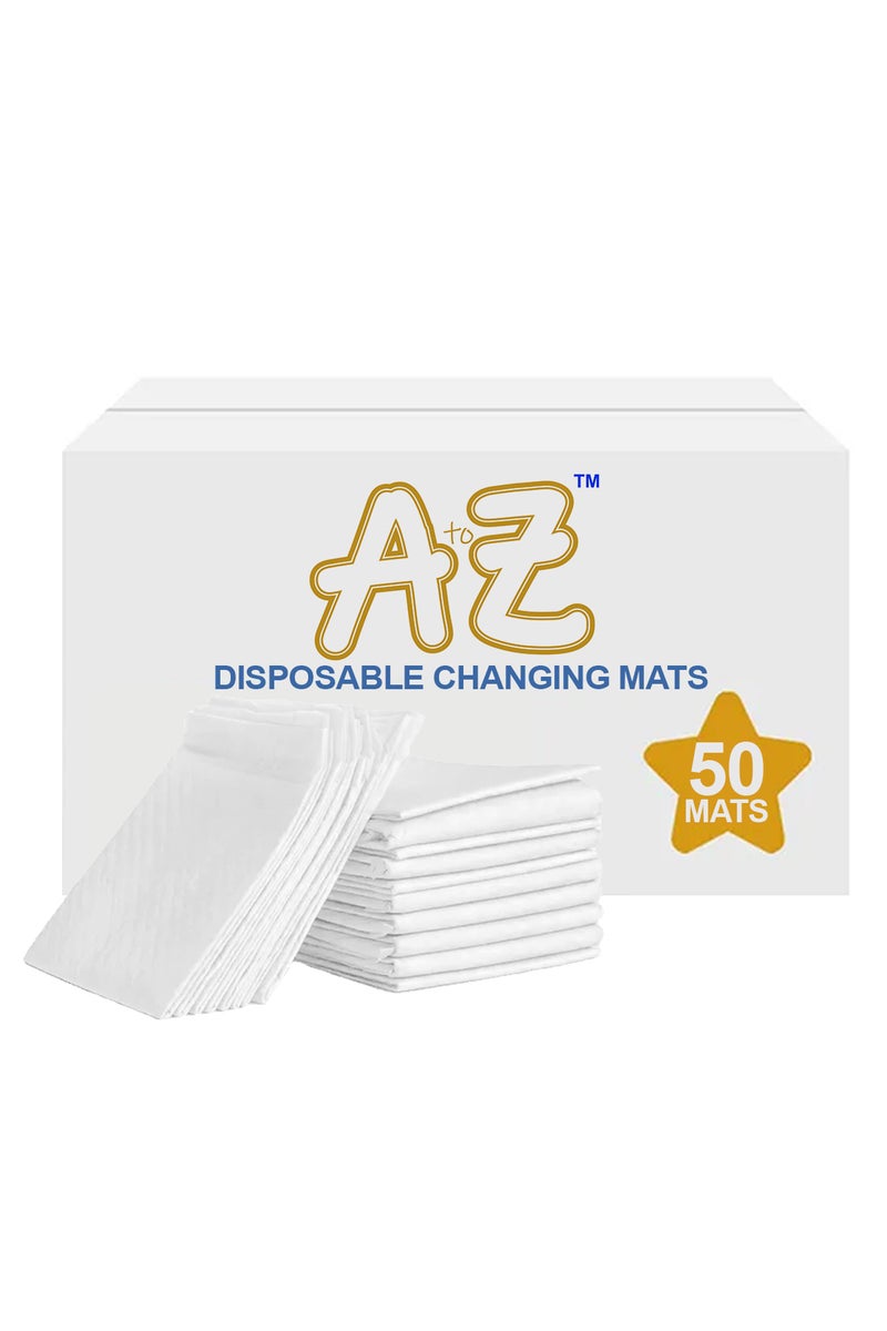 A TO Z Disposable Changing mat Large (45 x 60cm) Pack of 50 - White - Image 1