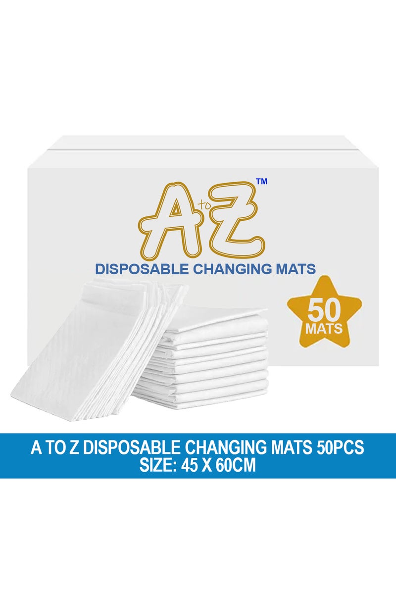 A TO Z Disposable Changing mat Large (45 x 60cm) Pack of 50 - White - Image 2