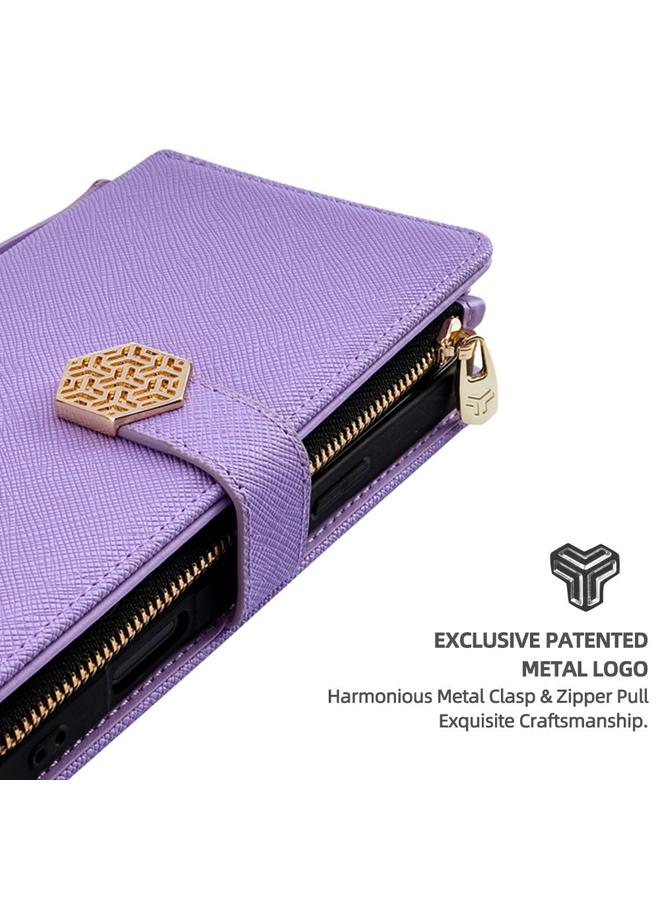 Zaboon Case For iPhone 12 / 12 Pro Crossbody Handle Cross Texture Leather Phone Case - Image 4