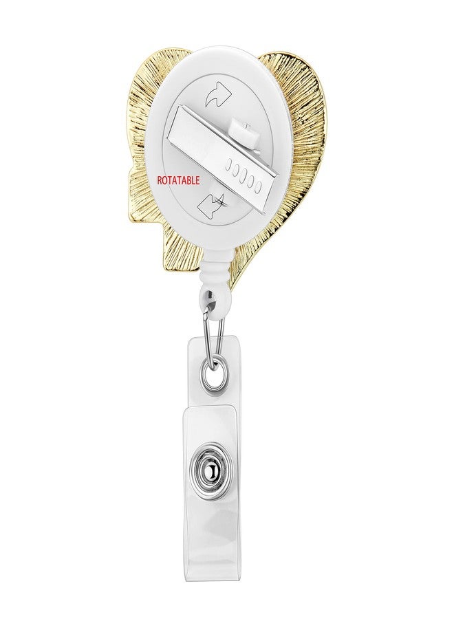 Hanreshe Nurse Badge Reel Retractable Heart Badge Holder Cute Nursing Badge Reel with Clip for Nurse Student - Image 2