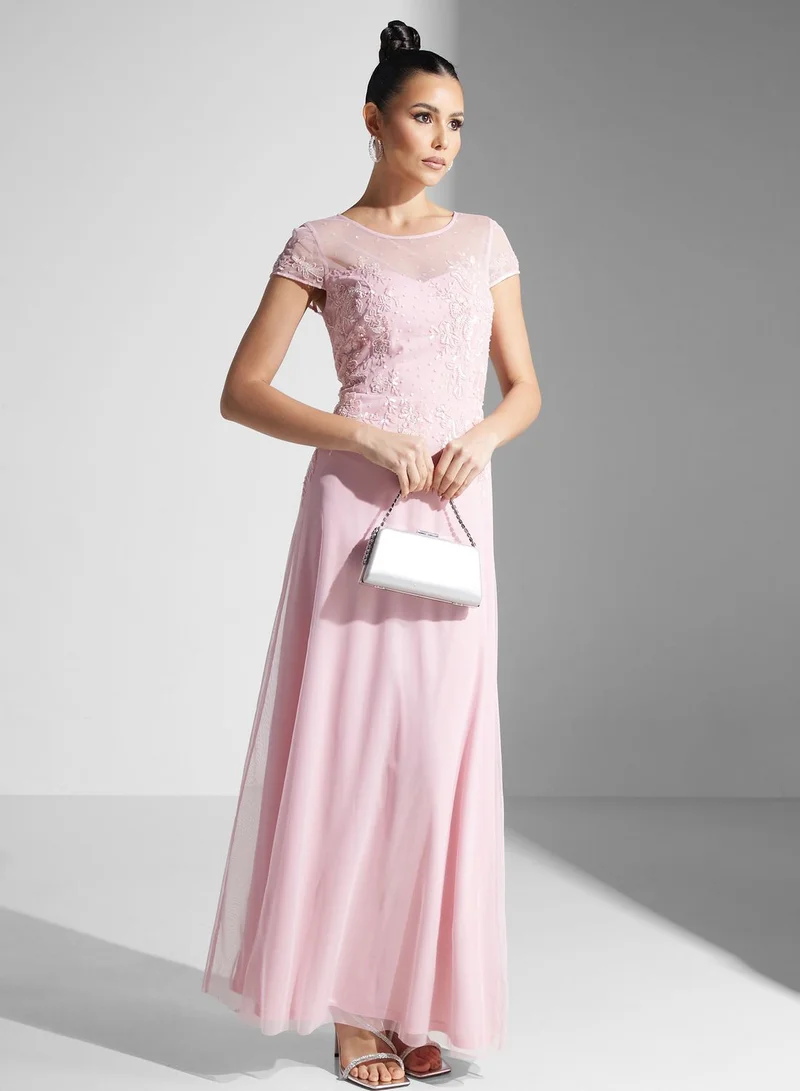 Namshi x Dima Embroidered Bodice Gown Dress