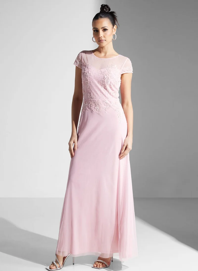 Namshi x Dima Embroidered Bodice Gown Dress