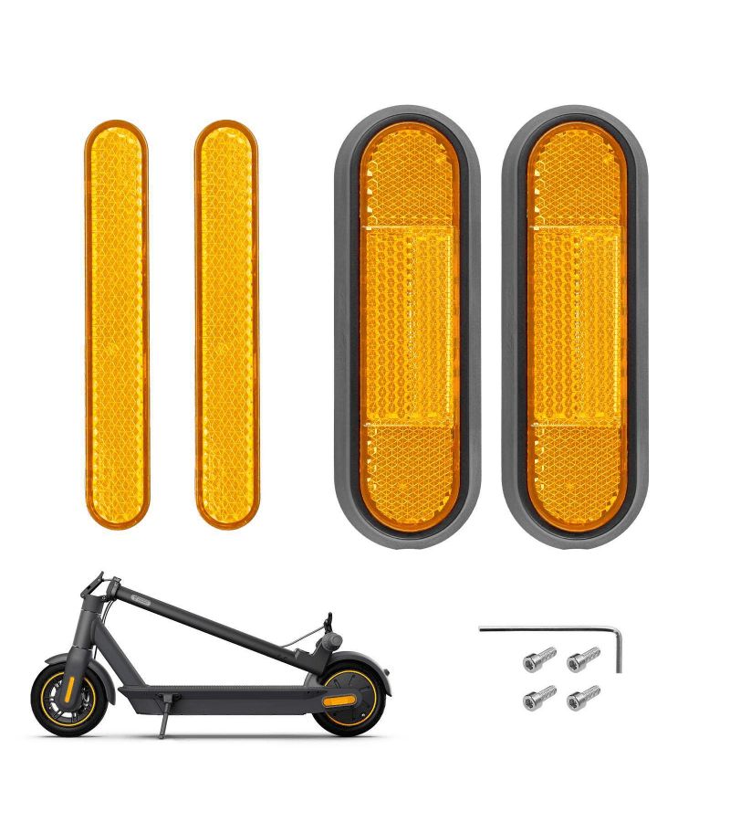 Red Electric Scooter Wheel Hub Reflective Decorative Cover For Ninebot Max G30 G30D G30E G30LP Front Rear - Image 1