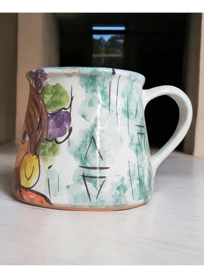 color zone pottery 300ml ceramic and earthenware mug, each piece is unique, microwave safe  - Image 3