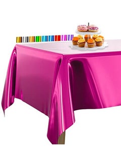 Magenta Foil Tablecloth 54 X 108 Inch Rectangle Tablecloth Foil Tablecloth For 6 To 8 Foot Table Metallic Table Cover Waterproof Table Cloth For Birthday Wedding Party (1 Pack) - pzsku/Z0BC127691B42184A6123Z/45/_/1686211336/491f78ef-d2b5-40ef-bdbf-39aba7e95cf7