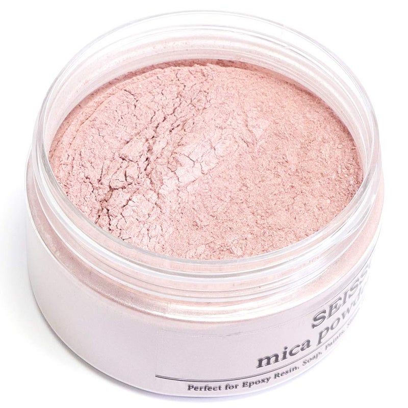 SEISSO Rose Gold Mica Powder for Epoxy Resin 1.7 oz /50g Powdered Pigment for Soap Colorant Bath Bomb Dye, Cosmetic Grade for Lip Gloss, Acrylic Nails Polish, Craft Projects - Image 1
