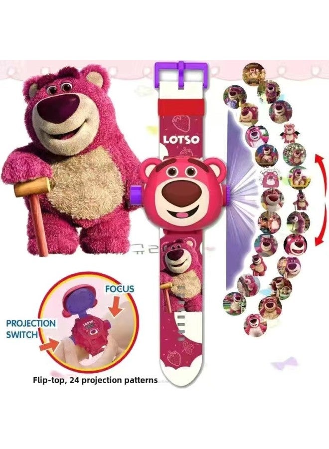 Direct Children's Ott Projection Watch Luminous Electronic Cartoon Boys And Girls Toys Kindergarten-color:bear-Specifications:opp Bag  - Image 1