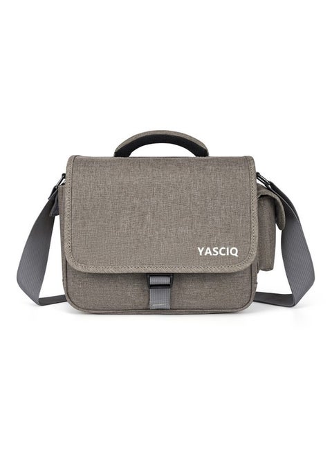 DSLR Camera Bag Double Shoulder Camera Bag Portable Suitable For Canon For sony Professional Multifunctional Micro Single Portable Backpack-Color:khaki Medium
