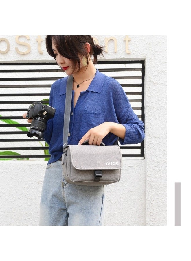 Generic - DSLR Camera Bag Double Shoulder Camera Bag Portable Suitable For Canon For sony Professional Multifunctional Micro Single Portable Backpack-Color:khaki Medium - Image 1