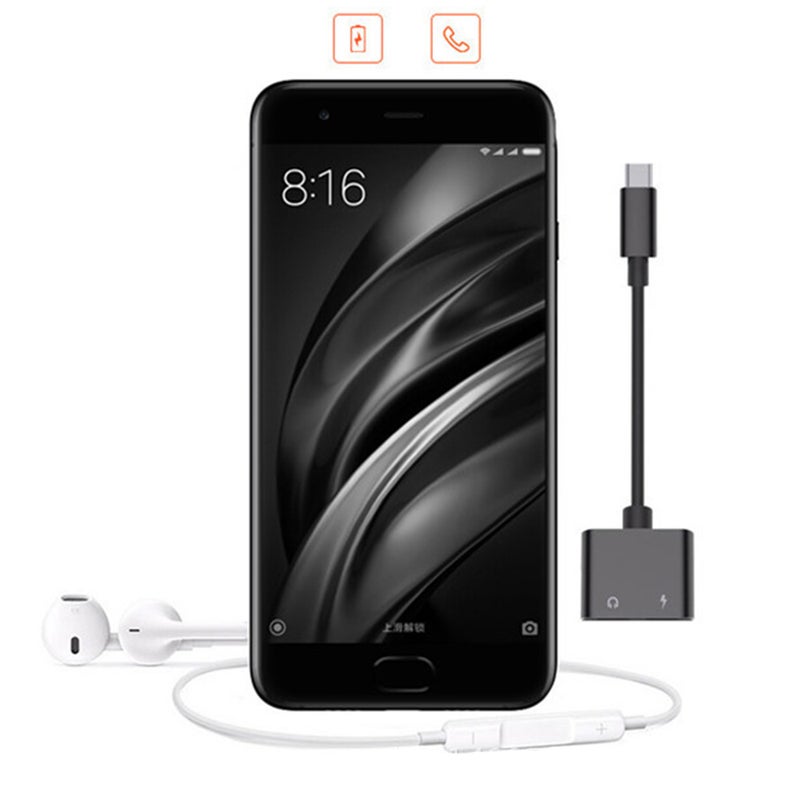 محول شحن وصوت Type-C 2 في 1 مع منفذ شحن Type-C ومخرج سماعة 3.5 مم محول USB-C للتشغيل مع هواتف Letv 2 وشاومي وهواوي ذات واجهة Type-C - Image 2