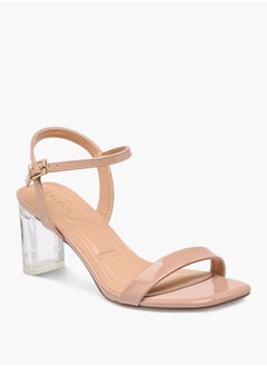 Celeste Women's Solid Sandals with Block Heels and Buckle Closure Ramadan Collection  - Image 2