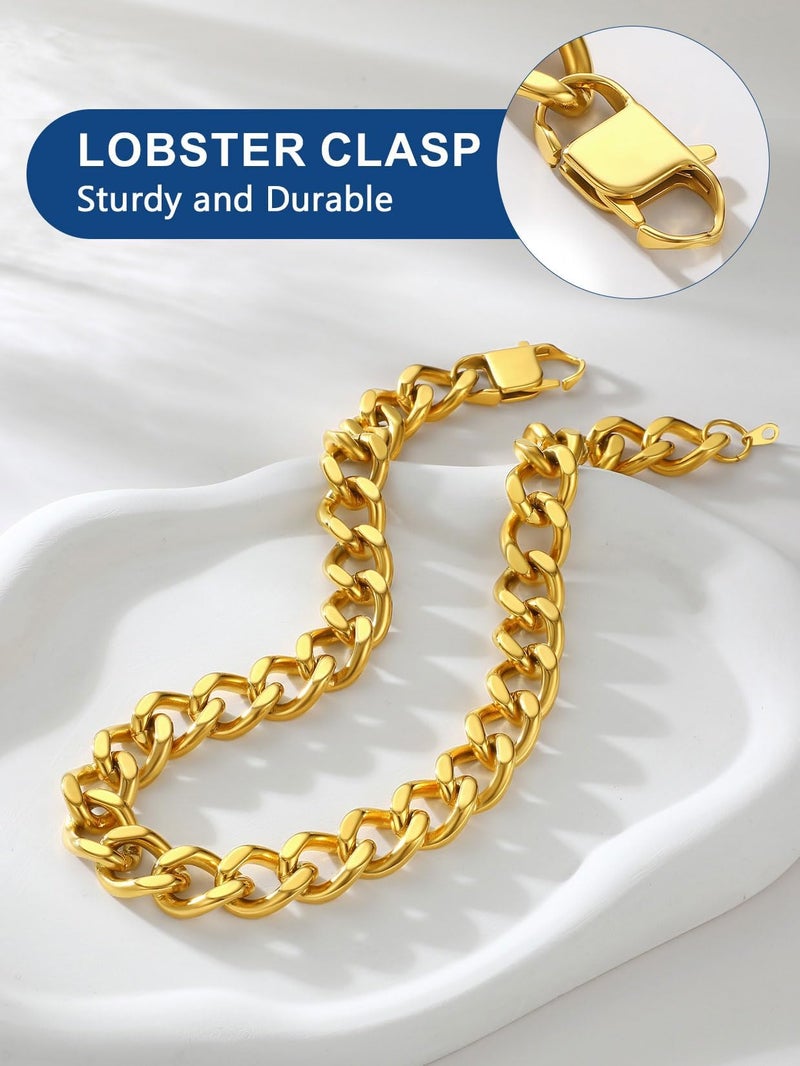 ChainsPro Thick Golden Chain for Women Chunky Cuban,14k Stainless Steel Gold Cuban Link Chains Gold Chunky Necklace, Punk Hip Hop Trendy Non Tarnish Jewelry Gifts for Wife 16mm 20inches - Image 5