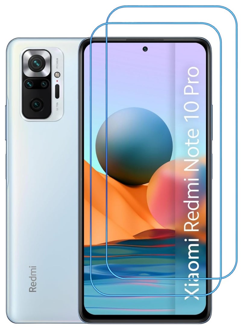 ACLIX 2 Pieces Antistatic ESD Dustproof Premium Quality High Definition Clear Tempered Glass Screen Protector Designed For Xiaomi Redmi Note 10 Pro - Image 1