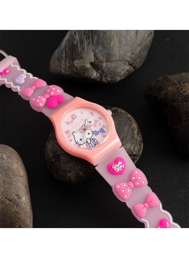 Hello Kitty Cartoon Digital Watch, Time Teacher - Girls, Children - School Watch - Image 5