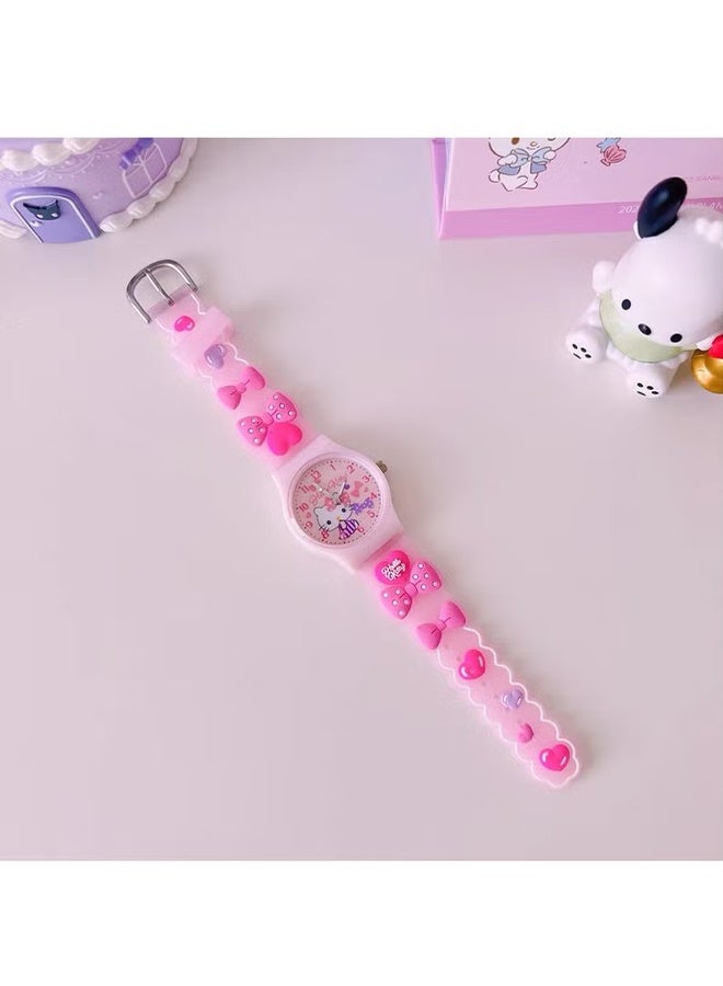 Hello Kitty Cartoon Digital Watch, Time Teacher - Girls, Children - School Watch - Image 4