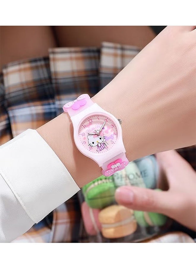 Hello Kitty Cartoon Digital Watch, Time Teacher - Girls, Children - School Watch - Image 2
