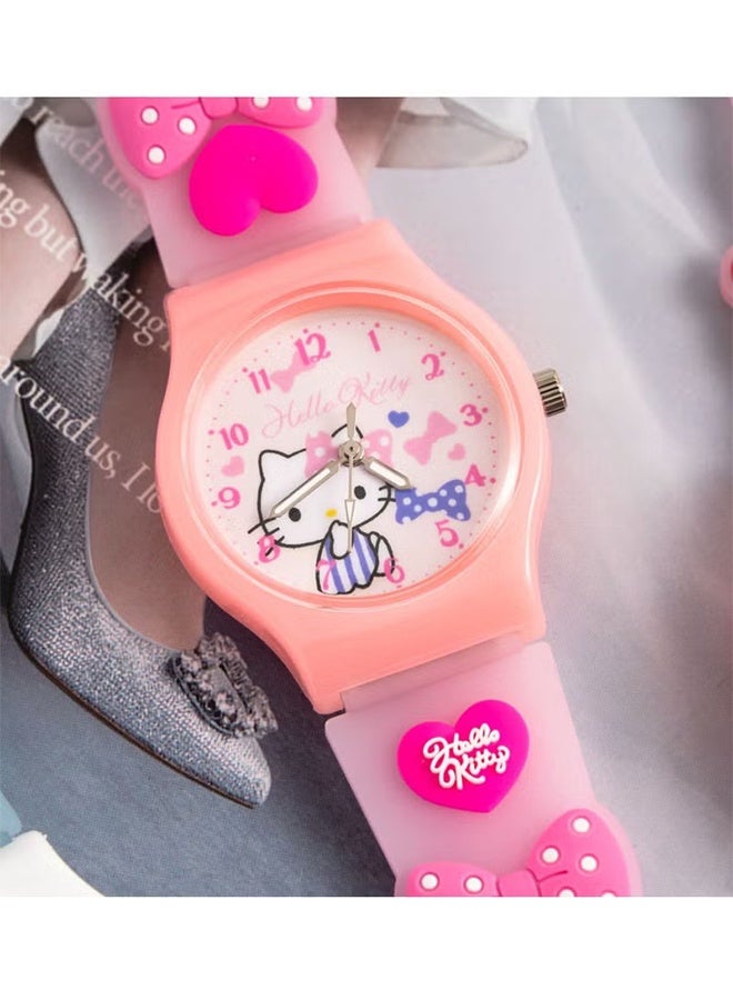 Hello Kitty Cartoon Digital Watch, Time Teacher - Girls, Children - School Watch - Image 3
