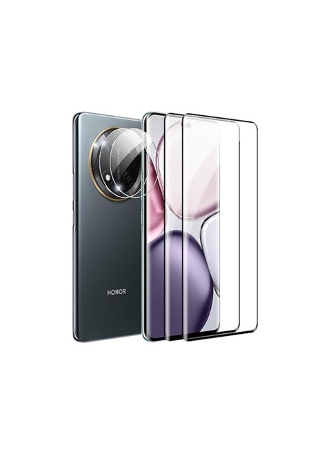 2 Pieces Screen Protector for Honor Magic 7 Lite Tempered Glass Protector [Maximum Coverage] [Without Bubbles] HD Tempered Glass