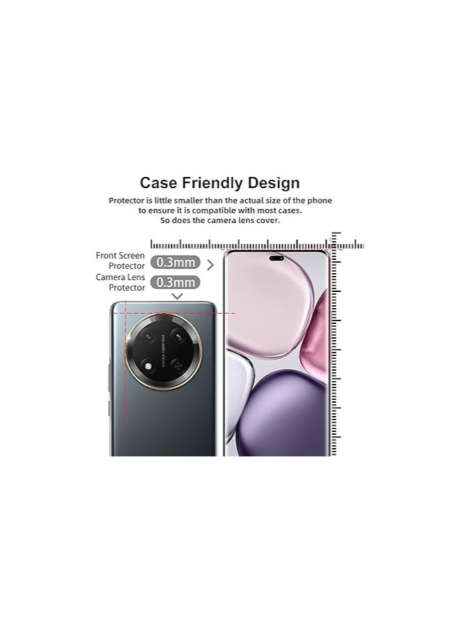 2 Pieces Screen Protector for Honor Magic 7 Lite Tempered Glass Protector [Maximum Coverage] [Without Bubbles] HD Tempered Glass
