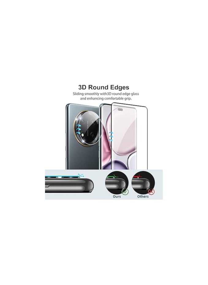 2 Pieces Screen Protector for Honor Magic 7 Lite Tempered Glass Protector [Maximum Coverage] [Without Bubbles] HD Tempered Glass