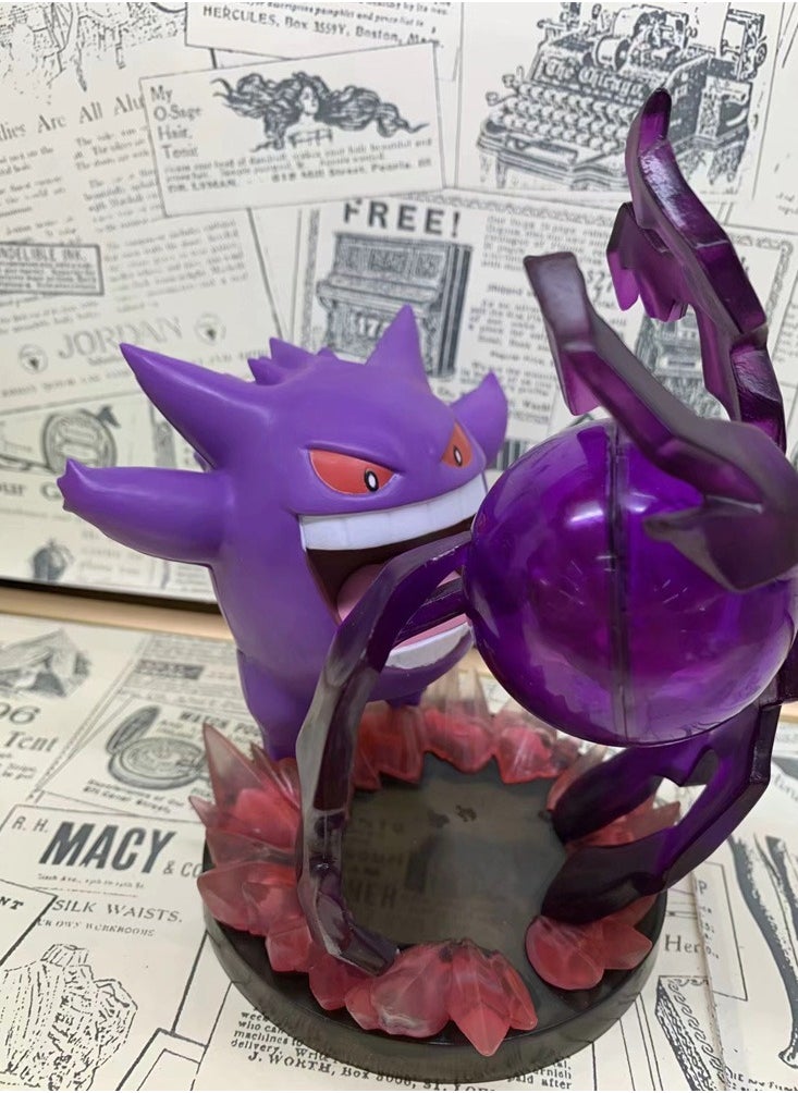 Pokemon Pocket Monster Gengar Anime Scene Statue Toy Model Doll Ornaments