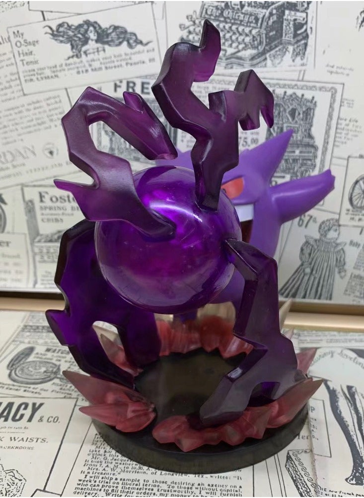 Pokemon Pocket Monster Gengar Anime Scene Statue Toy Model Doll Ornaments