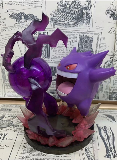 Pokemon Pocket Monster Gengar Anime Scene Statue Toy Model Doll Ornaments