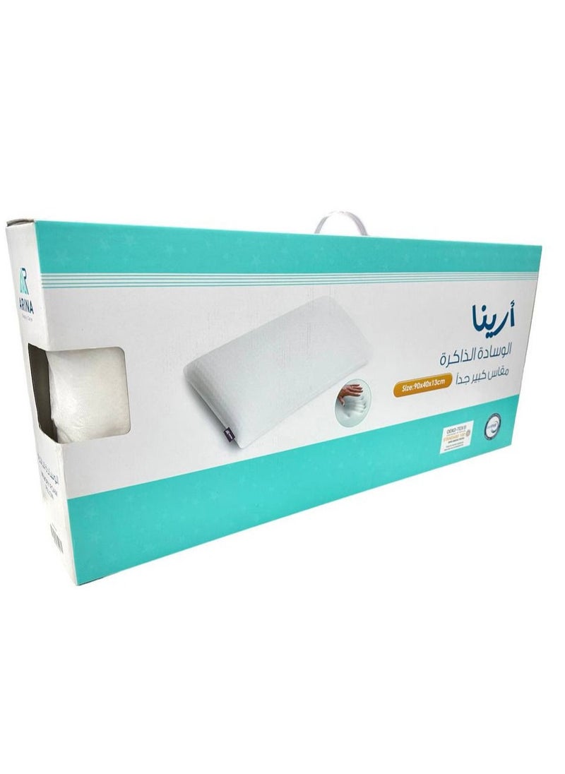 Orthopedic Pillow Made Of Memory Foam Is Comfortable For The Head While Sleeping  - Extra Large Size - Size 90*40*13 cm
