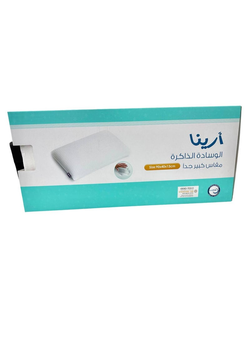 Orthopedic Pillow Made Of Memory Foam Is Comfortable For The Head While Sleeping  - Extra Large Size - Size 90*40*13 cm