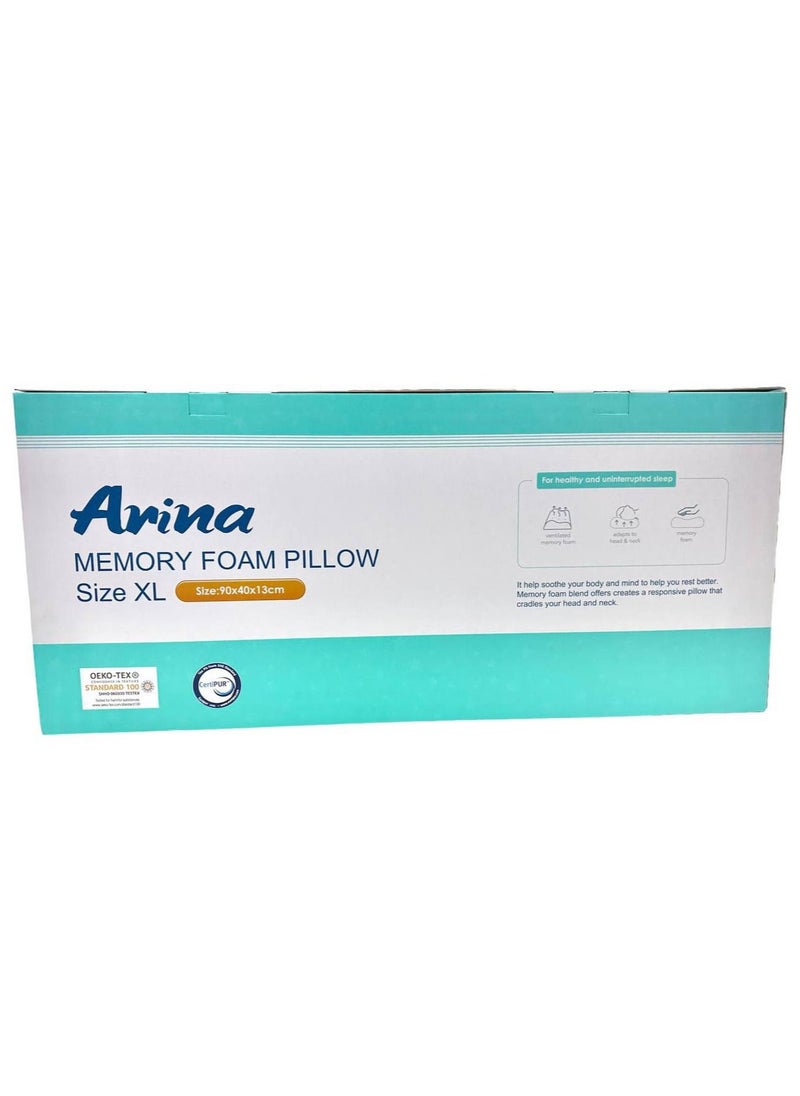 Orthopedic Pillow Made Of Memory Foam Is Comfortable For The Head While Sleeping  - Extra Large Size - Size 90*40*13 cm