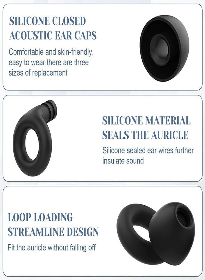 VIRADHAM Ear Plugs for Sleeping - Reusable Soft Silicone Noise Reduction Earplugs (27 dB) + 8 Tips in XS/S/M/L | Comfortable Hearing Protection for Sleep, Work, Travel, Concerts, Studying | White - Image 4
