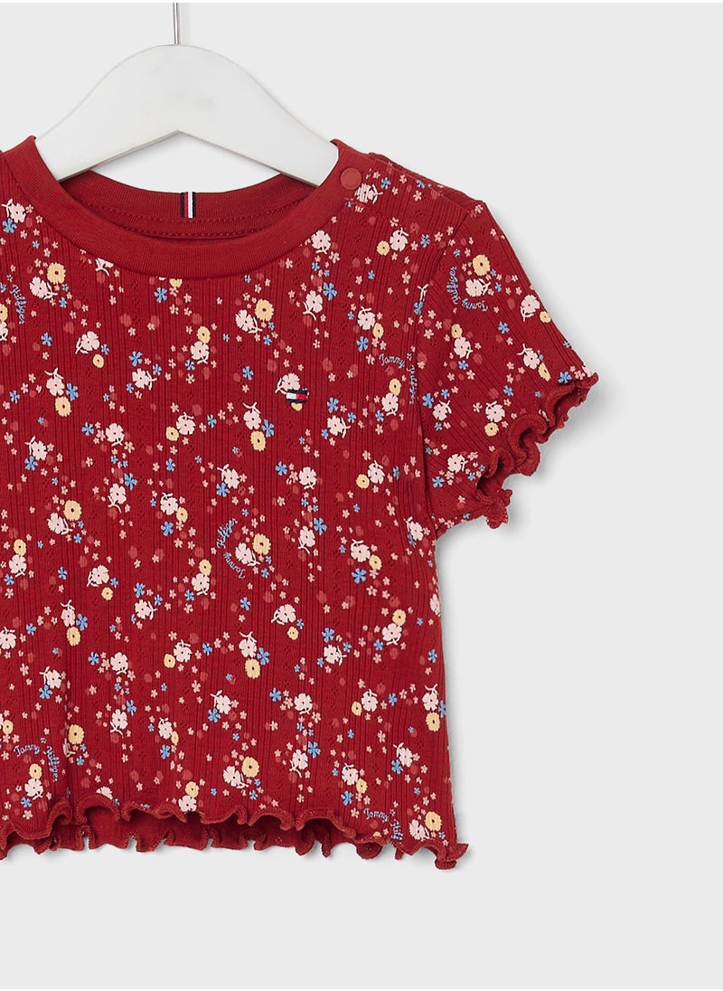 TOMMY HILFIGER FLOWER POINTELLE TEE SS  - Image 3