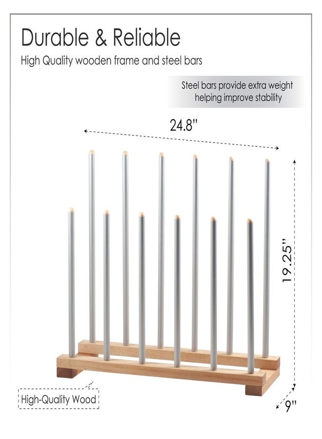 INNOKA 6 Pairs Birch Wood Boot Rack Free Standing Organizer, Easy to Assemble, Wooden & Aluminum Shoes Storage Holder for Tall Knee-High, Hiking, Riding, Rain in Closets & Entryways - Image 2