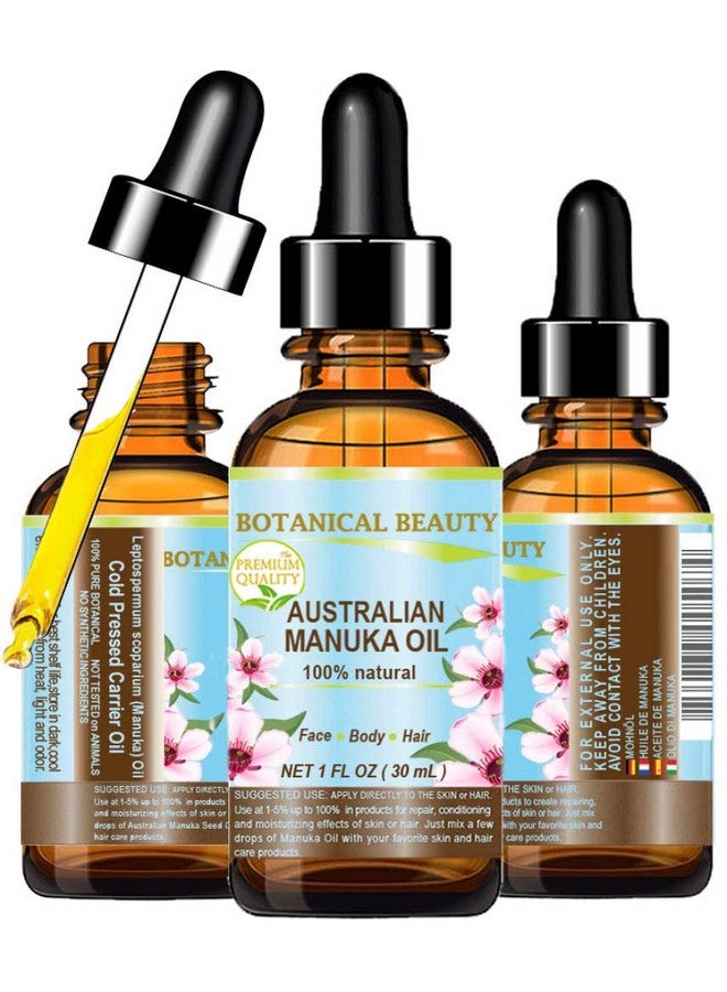 Botanical Beauty Manuka Oil Wild Growth Raw 100% Natural Virgin Unrefined Cold Pressed Carrier Oil. For Skin Face Hair Lip And Nail Care Antiaging 1 Fl.Oz. 30 Ml - Image 1