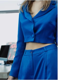 Royal Blue Short Suit Co-Ord Set