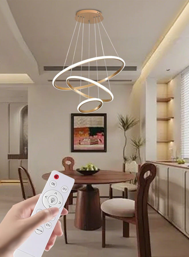 LED circular lighting fixtures, round ceiling modern chandeliers, pendant lights suitable for bedrooms, living rooms and dining areas, ceiling lights - Image 1